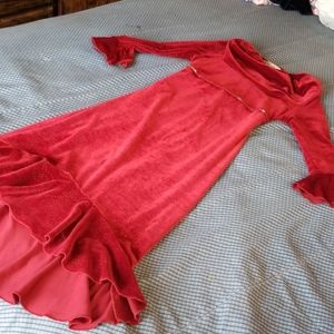 Red glitter Christmas dress